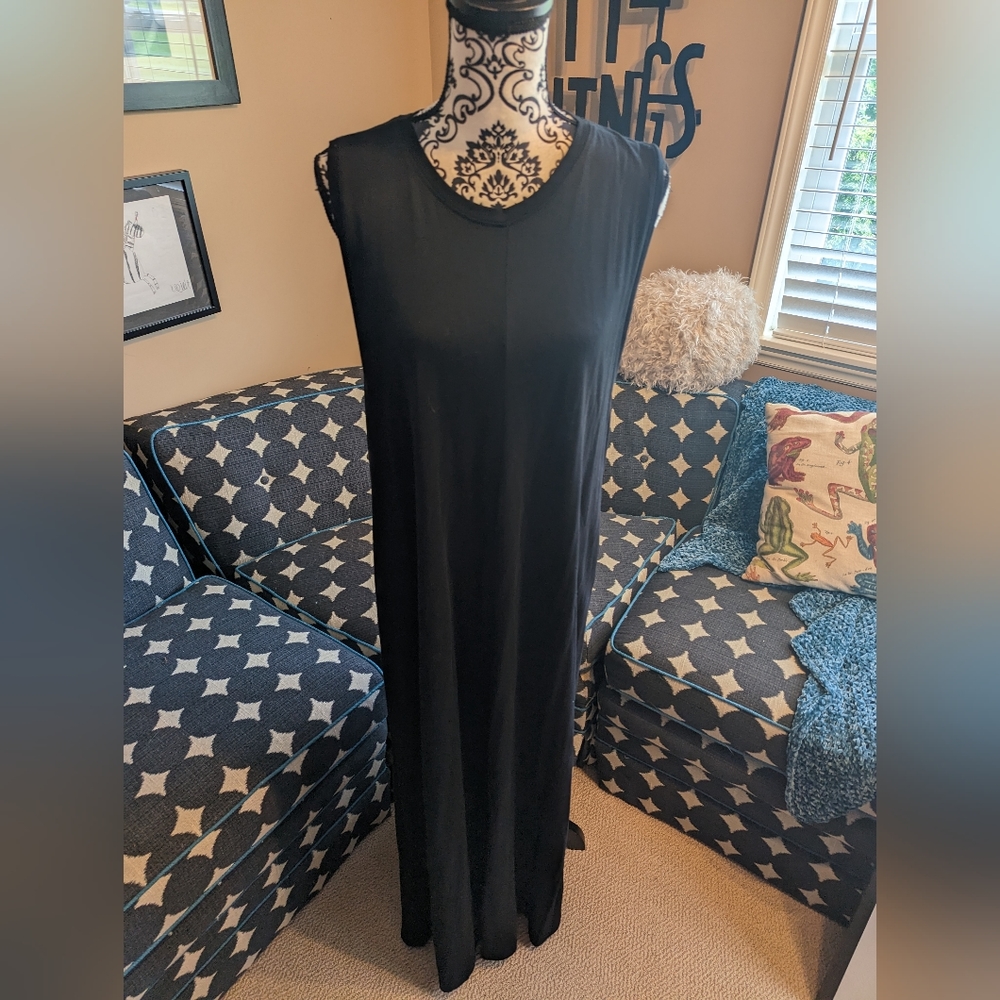 H&M black knit maxi M
